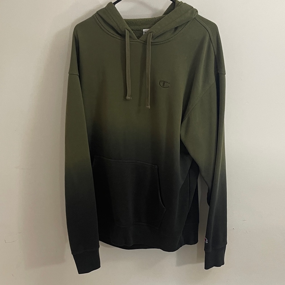 Champion Men's Olive Green Hoodie
